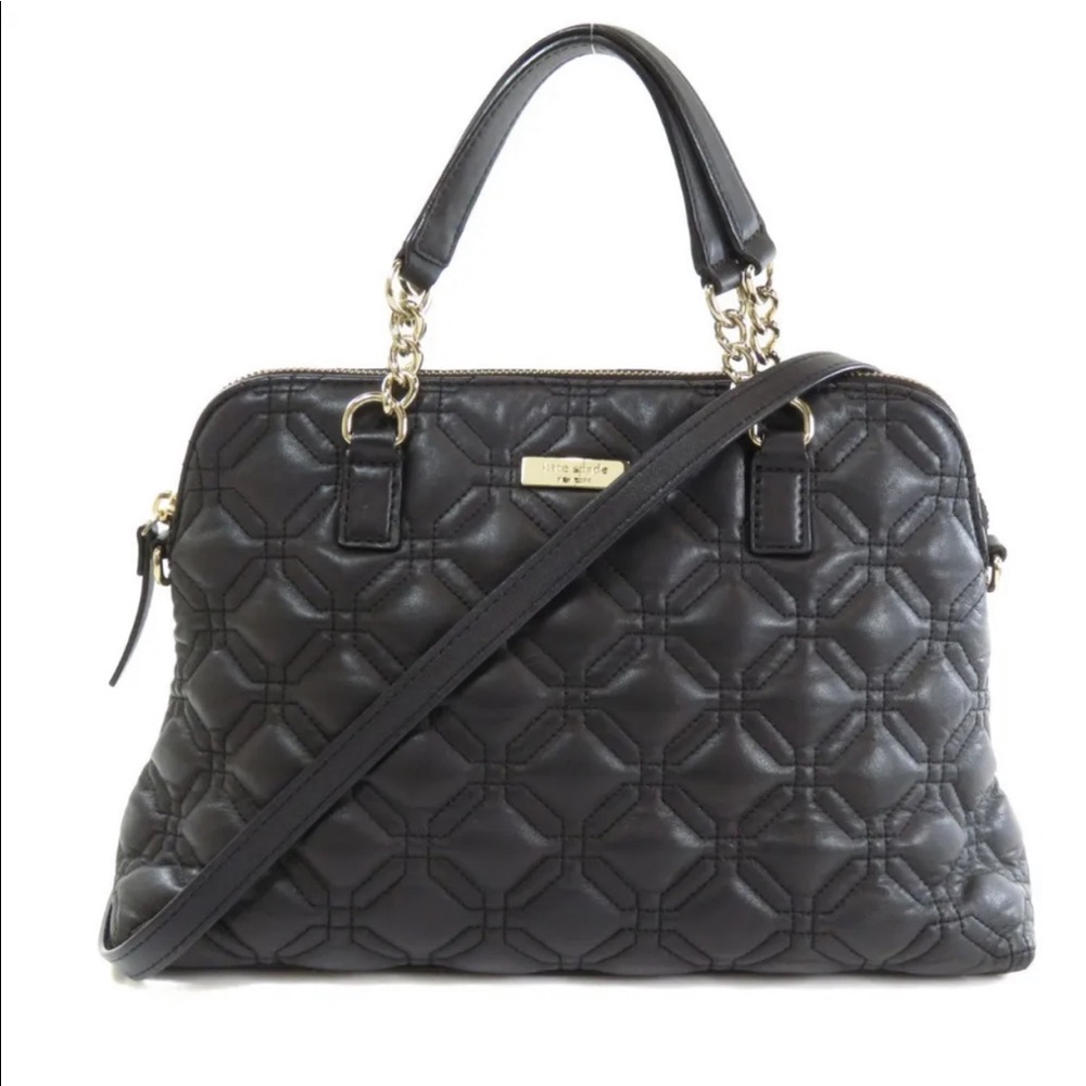 Kate spade black quilted purse